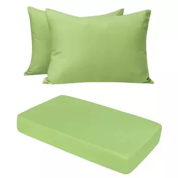 NTBAY наволочки для кроватки из микрофибры (28x52 дюйма) и наволочки для малышей на молнии (13x18 дюймов), зеленые, Green
