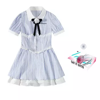 NTOT Женское платье с шортами и рукавами, Синий