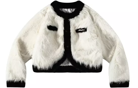 NTOT Женское укороченное пальто, Черно-белый