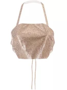 Nu укороченный топ Estelle со стразами, золотистый