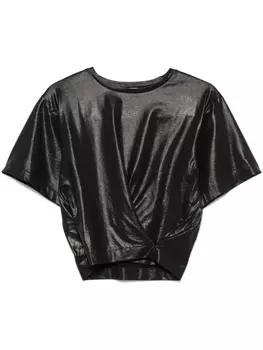 Nude ламинированная футболка, черный