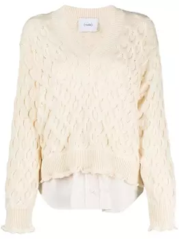 Nude многослойный джемпер, белый