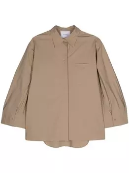 Nude поплиновая рубашка с заостренным воротником, нейтральный цвет