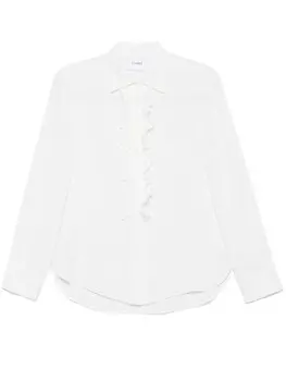 Nude рубашка с оборками, белый