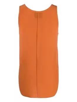 Nude шелковый топ с круглым вырезом, оранжевый