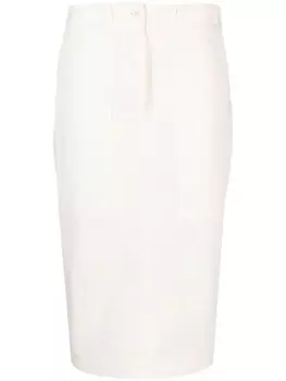 Nude юбка с завышенной талией, нейтральный цвет