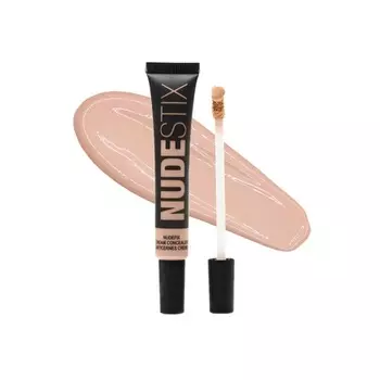 Nudestix NudeFix Cream Concealer Легкая жидкость Натуральный финиш Макияж Увлажняющий Осветляющий корректор темных кругов под глазами Уменьшает покраснения и пятна Оттенок Nude 4 0,34 жидких унций 10 мл
