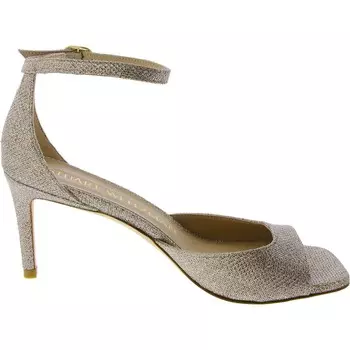 NUDISTIA 75 Женские туфли на каблуке-рюмочке металлик Stuart Weitzman, цвет Poudre