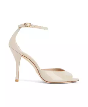 Нудистские сандалии с заостренными краями Stuart Weitzman, бежевый