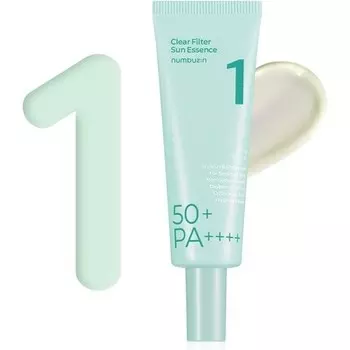 Numbuzin No.1 Clear Filter Sun Essence Увлажняющий увлажняющий охлаждающий легкий финиш 1,69 жидких унций