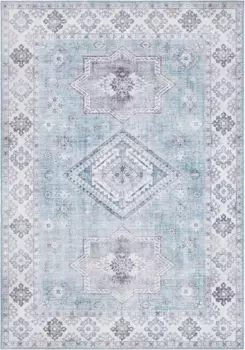 НУРИСТАН ковер "Грация", прямоугольный, восточный, винтажный, ковер плоского плетения, гостиная, спальня NOURISTAN 80х150 см, синий