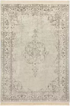 НУРИСТАН ковер "Orient Vintage Medallion", прямоугольный, восточный с бахромой, ориент, гостиная, спальня, столовая NOURISTAN 95х140 см, цвет creme