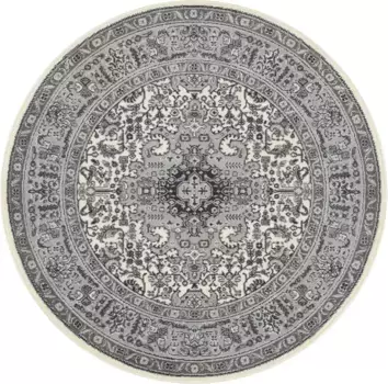 НУРИСТАН ковер "Сказар Исфахан", круглый, короткий ворс, восточный, ковер, винтаж, столовая, гостиная, прихожая NOURISTAN 160 см, цвет creme
