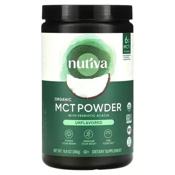 Nutiva Органический порошок MCT без вкуса, 300 г