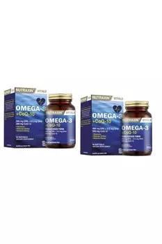 Nutraxin Omega3 Coq-10, 60 мягких капсул, 2 шт.