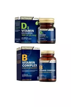 Nutraxin Vitals Витамин D3 120 таблеток + витамин B 60 таблеток.