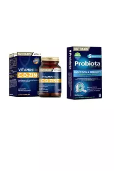 Nutraxin Витамин Макс (C, d, цинк) 60 таблеток + пробиота (специальная пробиотическая добавка) 60 таблеток