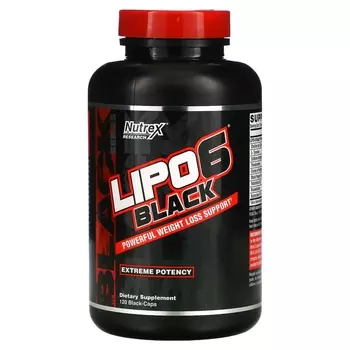 Nutrex Research LIPO-6 Black экстремальная эффективность, 120 черных капсул