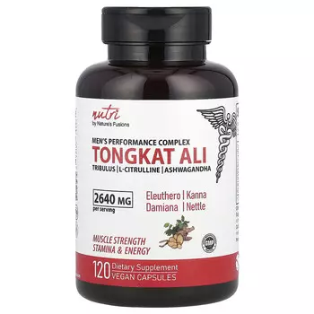 Nutri, Tongkat Ali, комплекс для мужчин, 2640 мг, 120 веганских капсул (660 мг в каждой капсуле)
