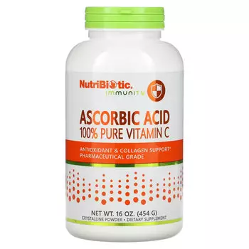 NutriBiotic, Immunity, аскорбиновая кислота, 100% чистый витамин C, 454 г (16 унций)