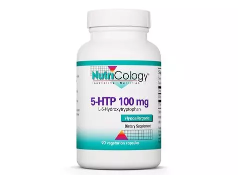 Nutricology, 5-HTP 100 мг, 90 вегетарианских капсул