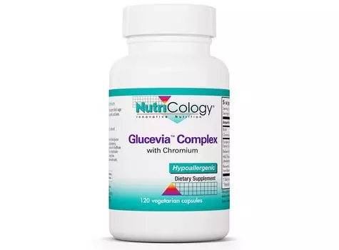 Nutricology, Комплекс Glucevia, 120 вегетарианских капсул