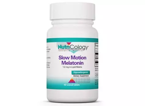 Nutricology, Мелатонин Slow Motion, 60 таблеток с риской