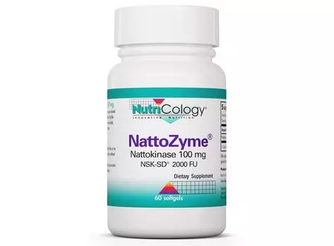 Nutricology, NattoZyme Наттокиназа 100 мг NSK-SD, 180 мягких таблеток