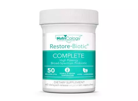 Nutricology, Restore-Biotic COMPLETE, 60 вегетарианских капсул с отсроченным высвобождением