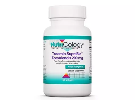Nutricology, Tocomin SupraBio Токотриенолы 200 мг, 60 мягких таблеток