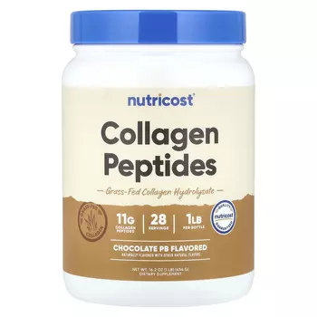 Nutricost, Collagen Peptides, шоколадные PB, 454 г (16,2 унции)