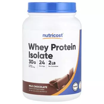 Nutricost, Изолят сывороточного протеина, молочный шоколад, 907 г (2 фунта)