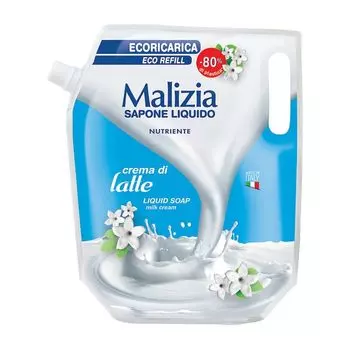 Nutriente молочный крем жидкое мыло сменная насадка Malizia, 1 литр
