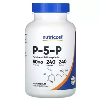Нутрикост Nutricost P-5-P 50 мг, 240 капсул