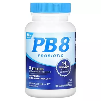 Nutrition Now PB 8 Пробиотик 14 миллиардов 120 капсул (7 миллиардов на капсулу)
