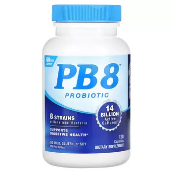 Nutrition Now, PB 8, пробиотик, 14 млрд, 120 капсул