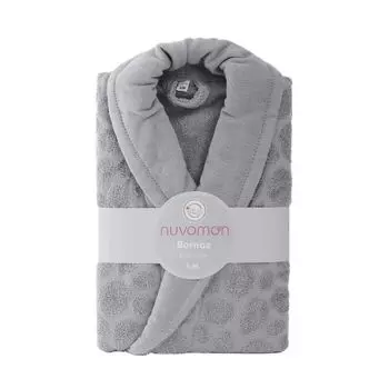 Nuvomon Мужской жаккардовый халат - Серый - S/M