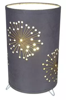 Nve 3035116 тканевая настольная лампа; Цвет серый