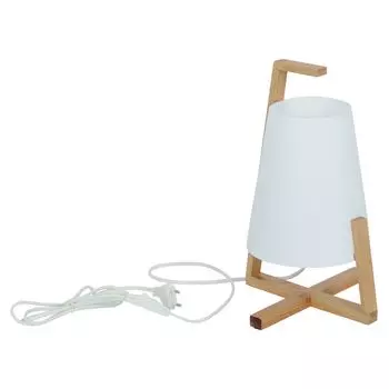 Nve Leuchten Бамбуковая настольная лампа с пластиковым абажуром "SHOJI" Бамбуковая настольная лампа с пластиковым абажуром "SHOJI", белый