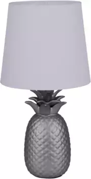 Nve настольная лампа "CERAMIC", 1 лампочка, лампочка E14 | без лампочек, вид ананаса 25 см, Высота: 42 см, серебристый/белый