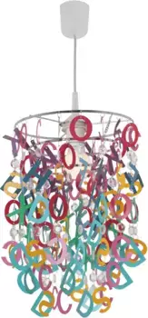 Nve подвесной светильник Letterly, 1 лампочка, лампочка E27 | без лампочек 25 см, цвет bunt