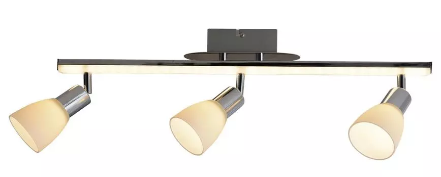 Nve - потолочный светодиодный светильник, Ibiza, размеры: длина: 60,5 см; б: 8см; высота: 22 см; 1233342, серебро