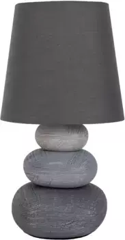 Nve Светодиодная настольная лампа Stoney, лампа E14 | без лампы, питающий кабель: ок. 130 см 16,00 см, Высота: 31,00 см., серый