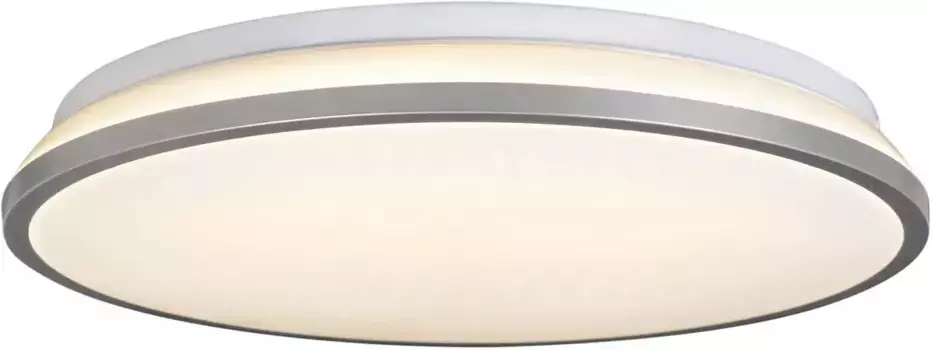 Nve Светодиодный потолочный светильник "Аликанте", источник света Светодиодная панель | Прочно интегрированный светодиод, включая драйвер, материал: металл, пластик 39 см, Высота: 6 см, серебристый/белый