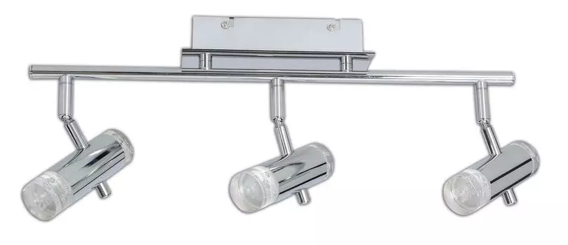 Nve - светодиодный потолочный светильник, Garda, размеры: длина: 46см; б: 8,5 см; высота: 17 см; 1236042, серебро