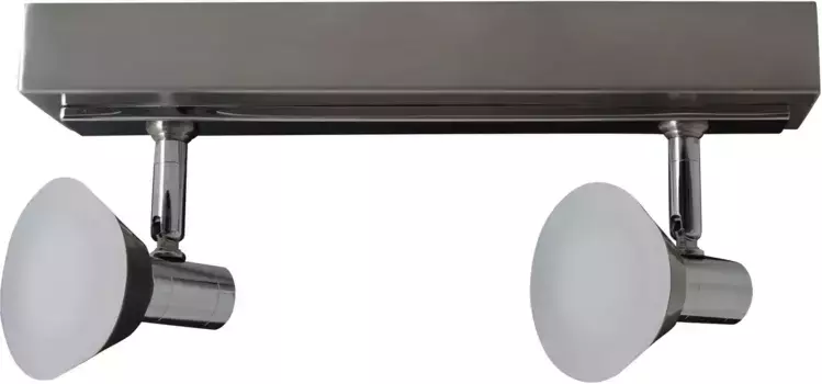 Nve Светодиодный потолочный светильник "Jericho", 2 лампы, источник света Светодиодная панель | Прочно встроенный светодиод, включая источник света Высота: 13,7 см, цвет chromfarben