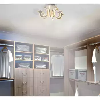 Nve Светодиодный потолочный светильник «Людвиг», 1 лампочка, источник света Светодиодный модуль | Постоянно встроенный светодиод, сатиновый белый цвет, регулировка яркости с помощью пульта дистанционного управления, Г: 66 см