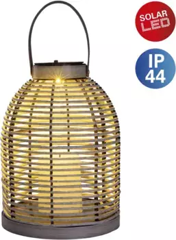 Nve Светодиодный солнечный светильник "Korbinian", 1 лампочка, вид корзины, ручка, незажженная декоративная свеча, включая батарейку, высота: 29см 21,00 см, Высота: 29,00 см., серый