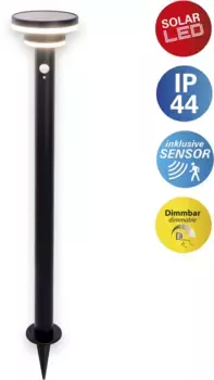 Nve Светодиодный солнечный светильник "Nora" 16,00 см, Высота: 86,00 см., черный