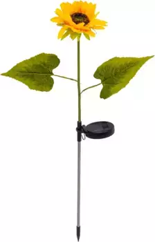 Nve Светодиодный солнечный светильник "Подсолнухи", 1 лампочка, комплект из 2 светодиодных солнечных элементов, вкл. 11x Ni-MH/AA/300мАч/1,2В Высота: 78,5 см, зеленый